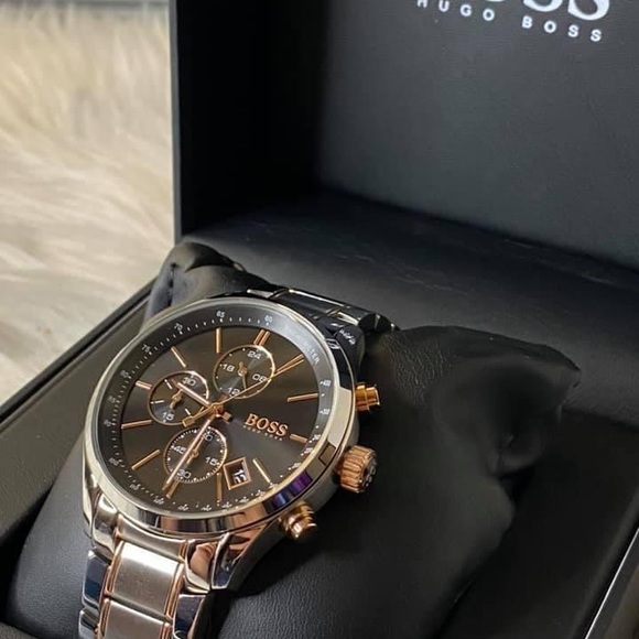 Hugo Boss Men’s Grand Prix Black Dial Chronograph Watch 
Case Size: 44mm - Picture 2 of 10